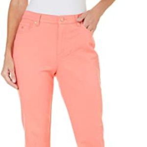 Gloria Vanderbilt Amanda Tapered Jean Hibscus